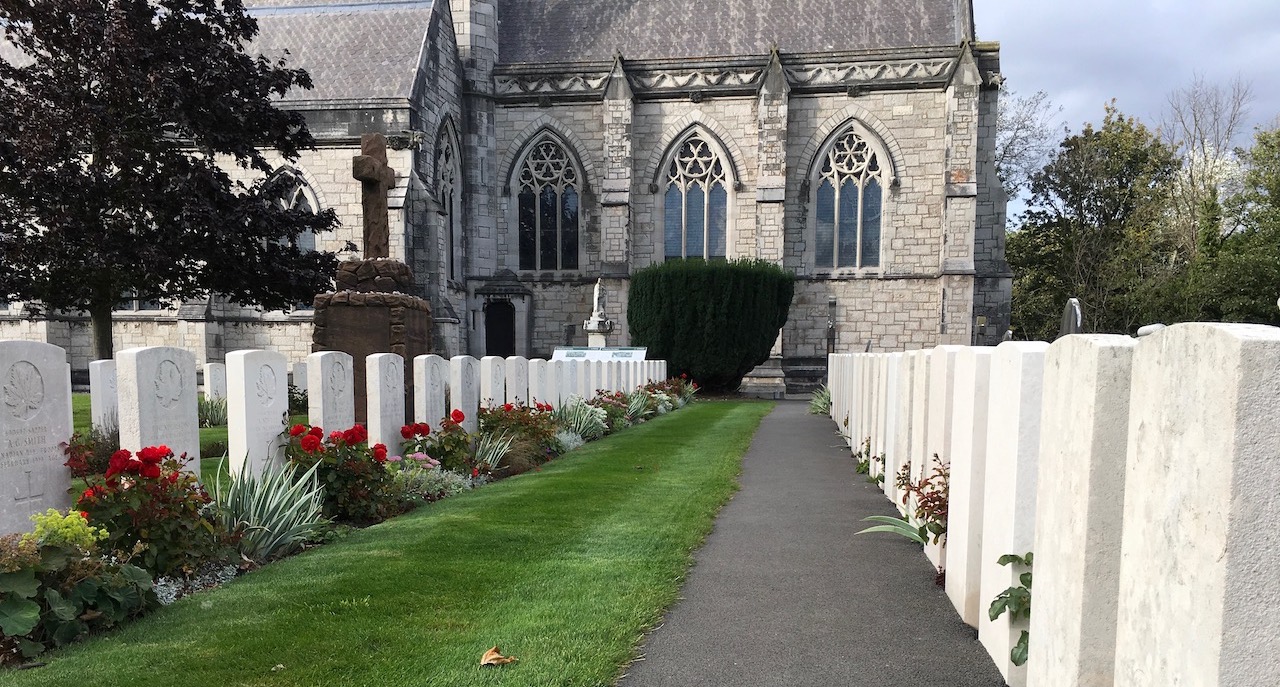 The graves at Bodelwyddan - most died of Spanish 'flu