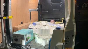 Haul of loo rolls and handwash stolen by villains (courtesy Essex Police)