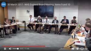 March 2017 - NHS England Board considers England's Emergency Response but reaches little or no conclusion