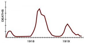 The three waves of the 1918 pandemic