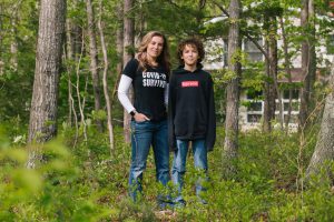 Elizabeth Martucci and her son who have recovered from Covid-19 but are still shunned by their neighbours (Michelle Gustafson:The New York Times)
